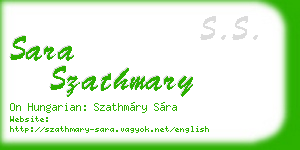 sara szathmary business card